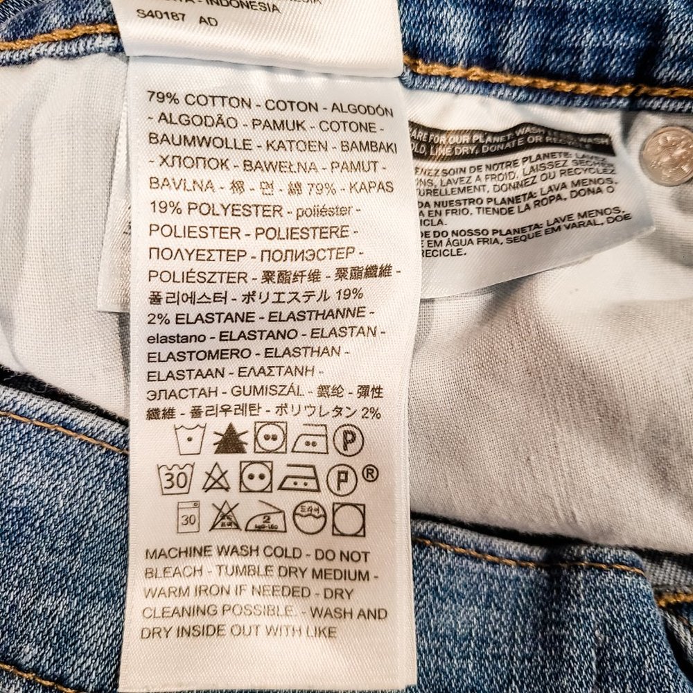Mid Rise Midi Distressed Shorts - Picture 3 of 3